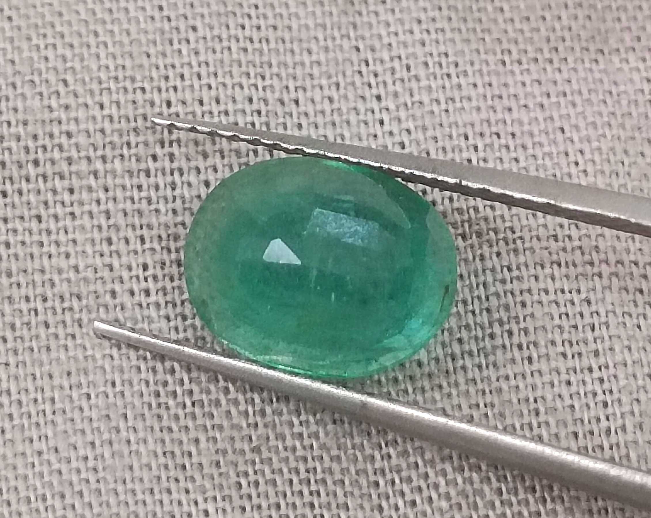 2.64ct GSI Certified Oval Cut Zambian Loose Emerald Earth Mined Gemstone 
