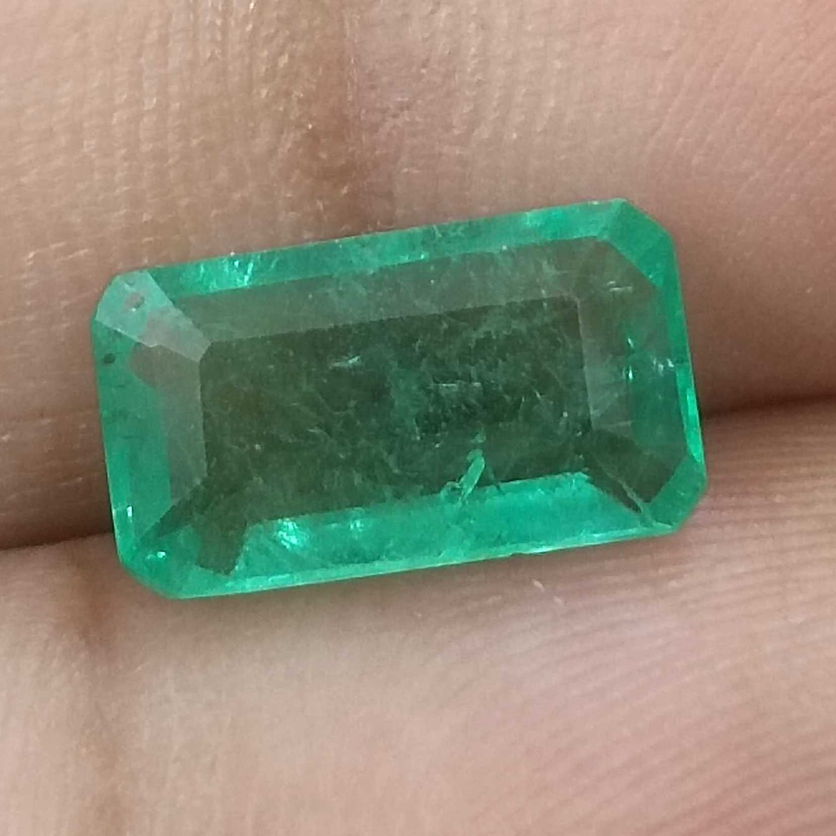 2.74ct GSI Certified Medium Green Zambian Emerald Minor Oiled Loose Gemstone /