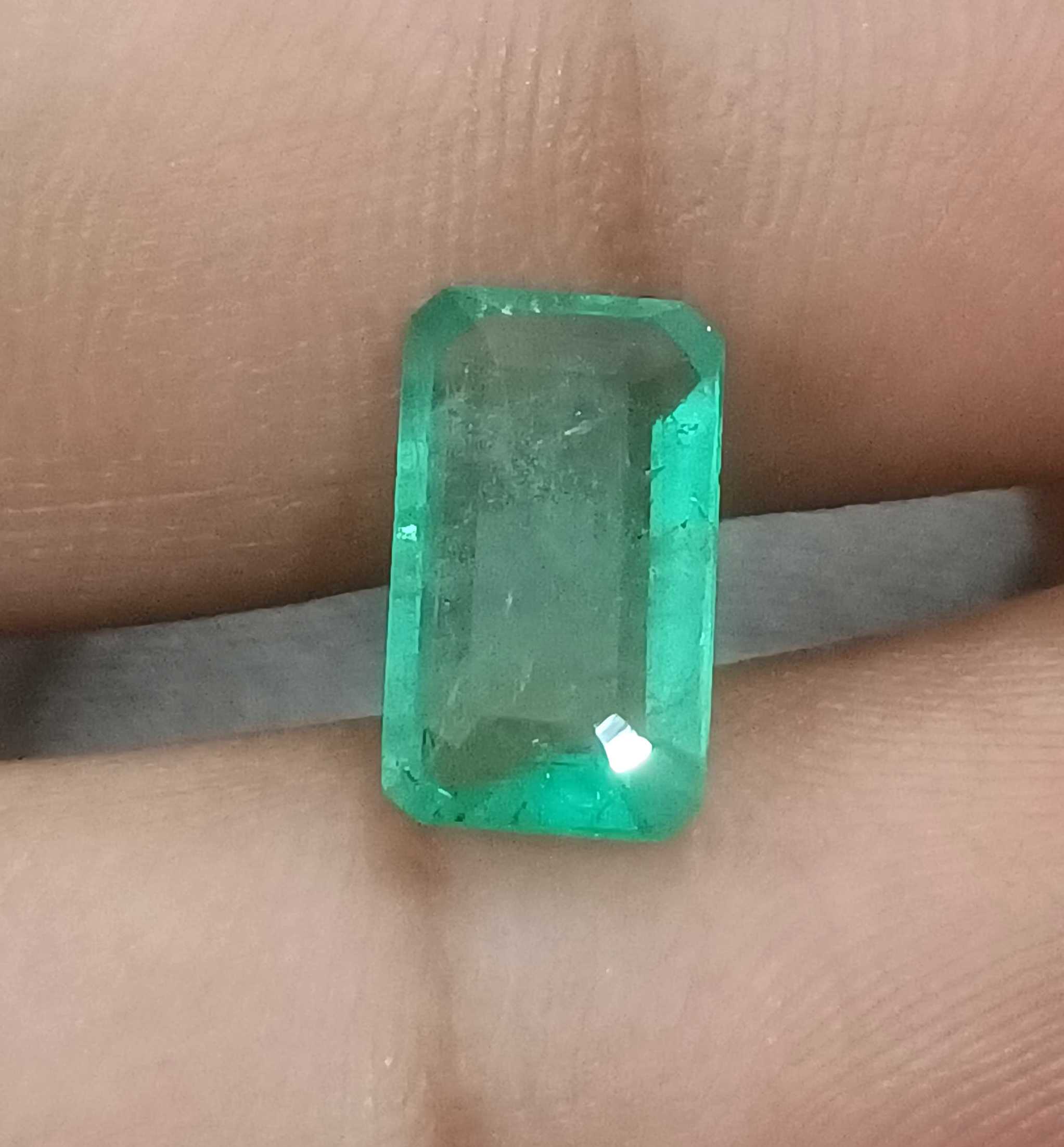 2.74ct GSI Certified Medium Green Zambian Emerald Minor Oiled Loose Gemstone 