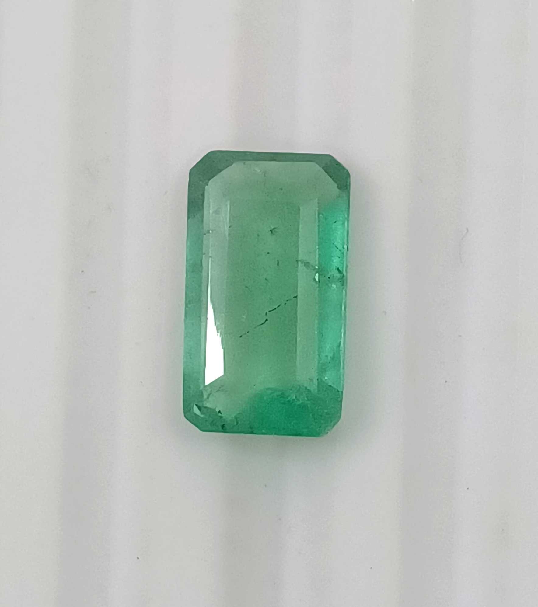 2.74ct GSI Certified Medium Green Zambian Emerald Minor Oiled Loose Gemstone 