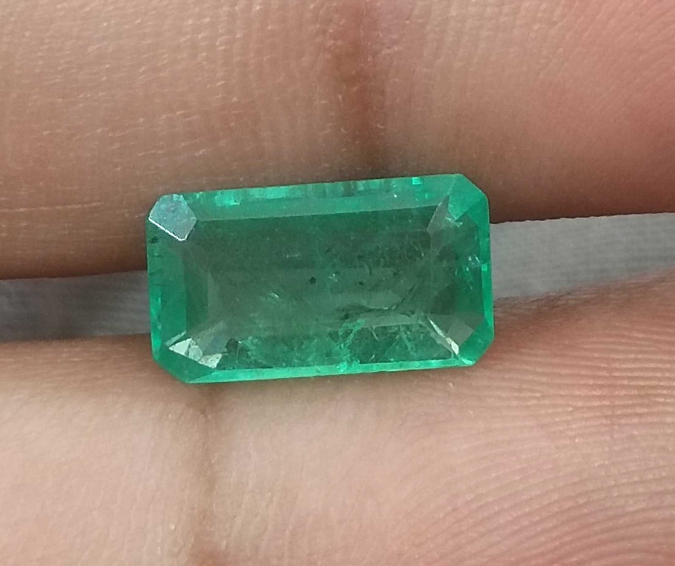 2.74ct GSI Certified Medium Green Zambian Emerald Minor Oiled Loose Gemstone 