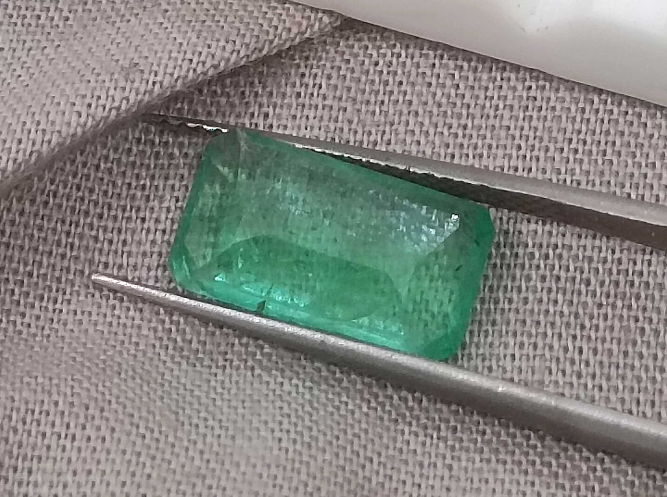 2.74ct GSI Certified Medium Green Zambian Emerald Minor Oiled Loose Gemstone 