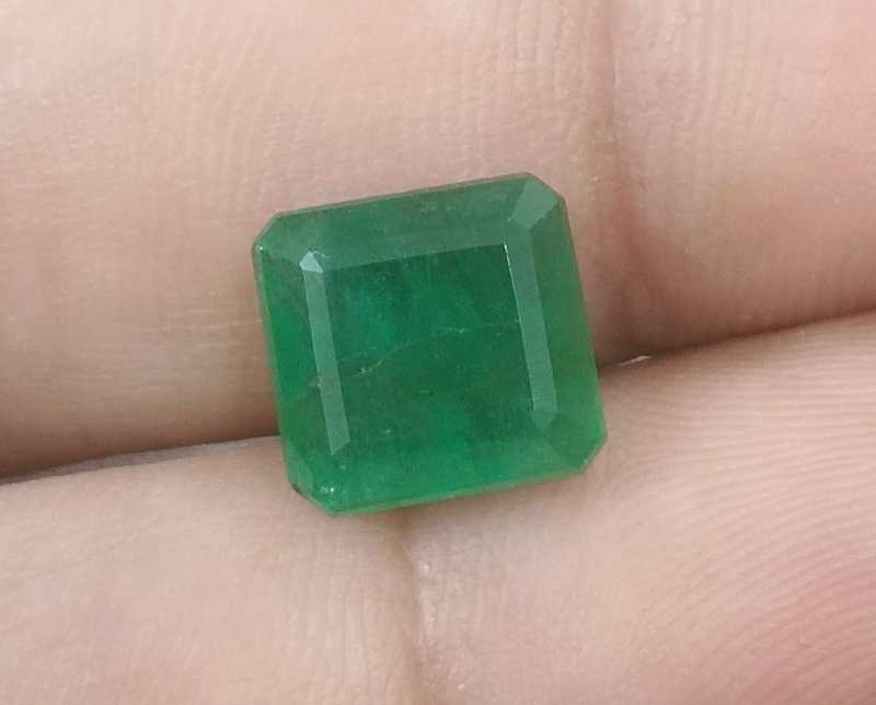 5.30ct Deep Green Emerald Cut Natural Zambian Emerald 