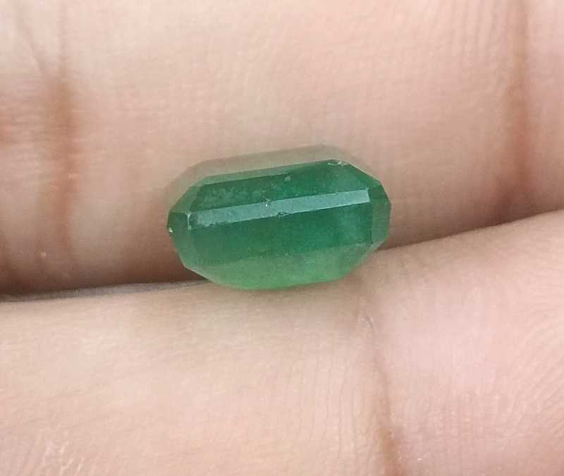 5.30ct Deep Green Emerald Cut Natural Zambian Emerald 