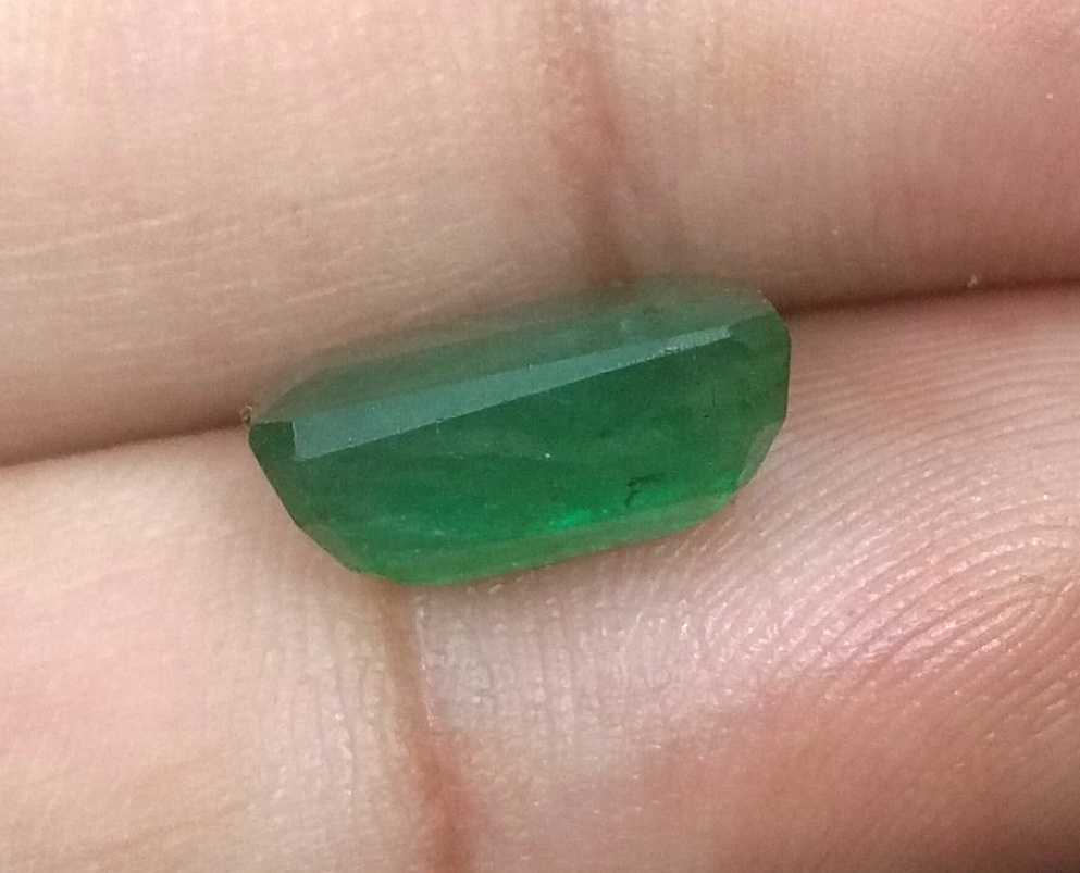 5.29ct Deep Green Zambian Emerald Moderately Clarity Enhanced Gemstone