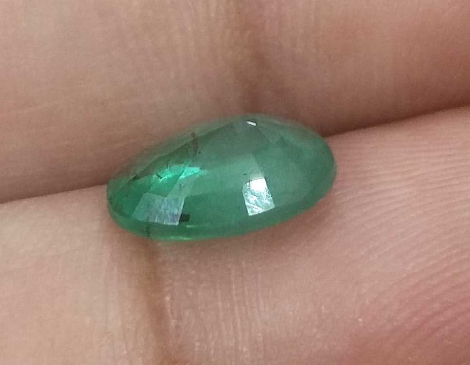 1.98ct GSI Certified Medium Green Oval Cut Natural Zambian Emerald 