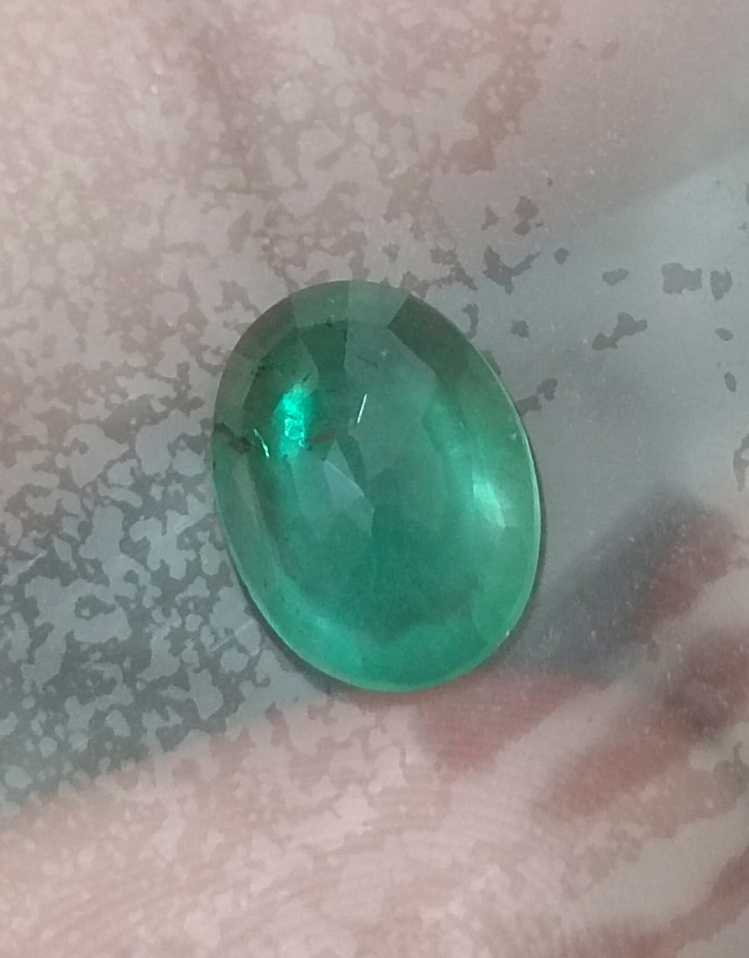 1.98ct GSI Certified Medium Green Oval Cut Natural Zambian Emerald 