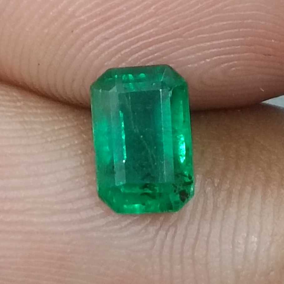 1.29ct GSI USA Certified Emerald Cut Swat Emerald /