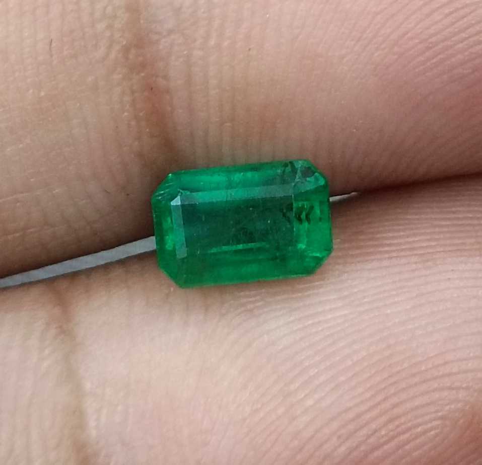 1.29ct GSI USA Certified Emerald Cut Swat Emerald 