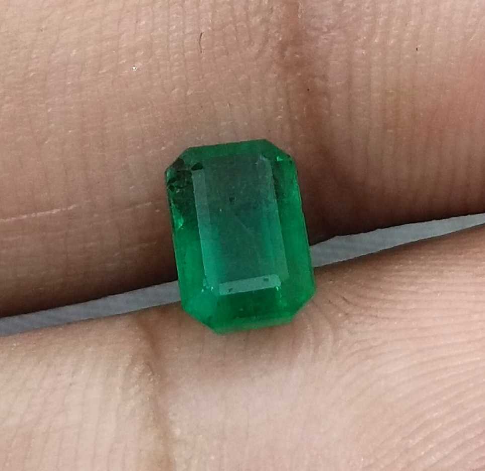 1.29ct GSI USA Certified Emerald Cut Swat Emerald 