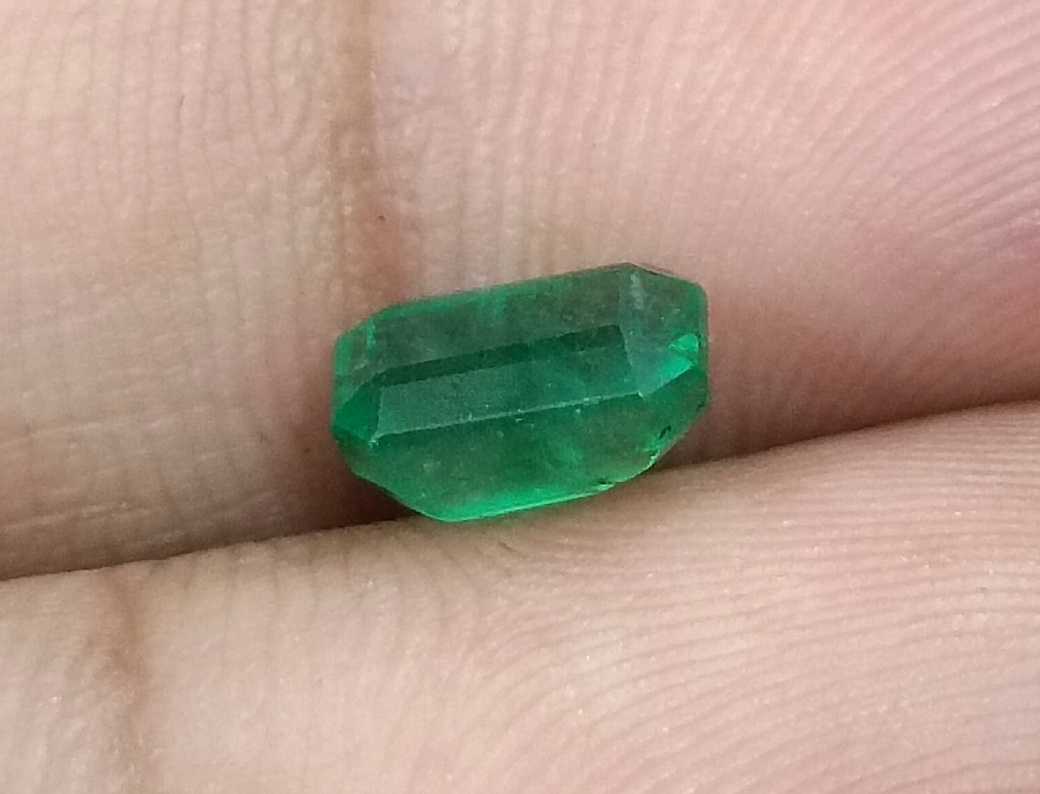 1.29ct GSI USA Certified Emerald Cut Swat Emerald 