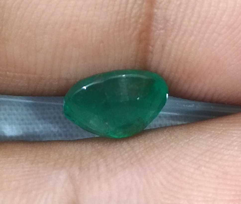 2.47ct GSI USA Certified Medium Pure Green Oval Cut Zambian Emerald 