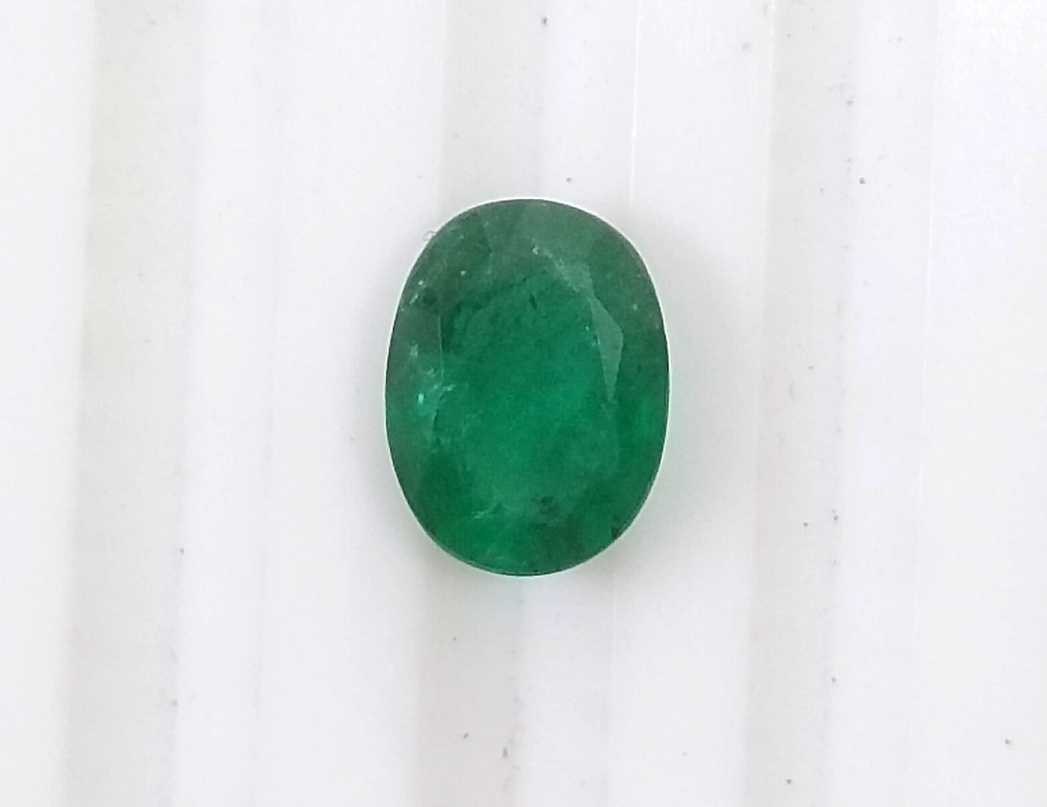 1.33ct GSI USA Certified Deep Green Oval Cut Zambian Emerald 