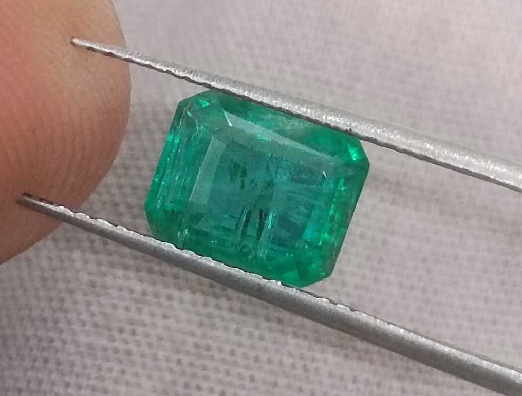 2.01ct GSI Certified Emerald Cut Zambian Emerald 