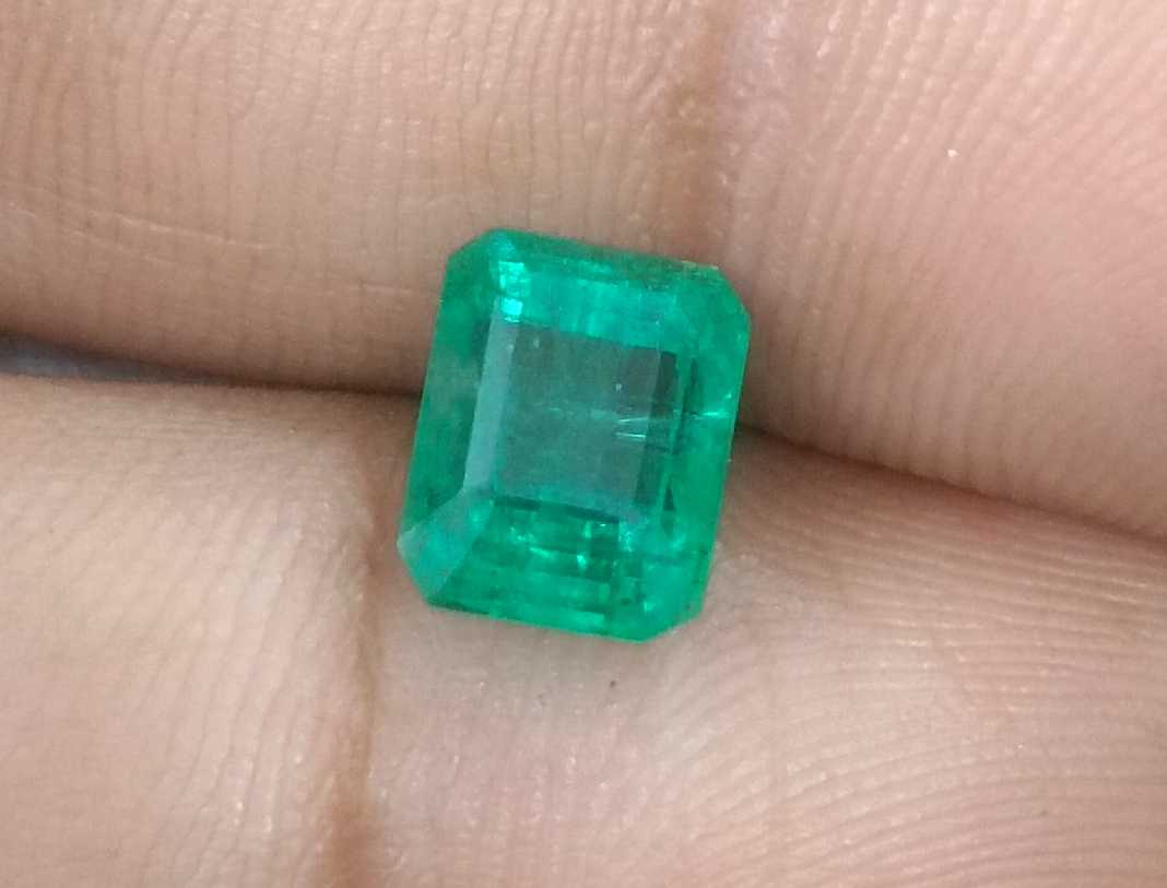 2.01ct GSI Certified Emerald Cut Zambian Emerald 