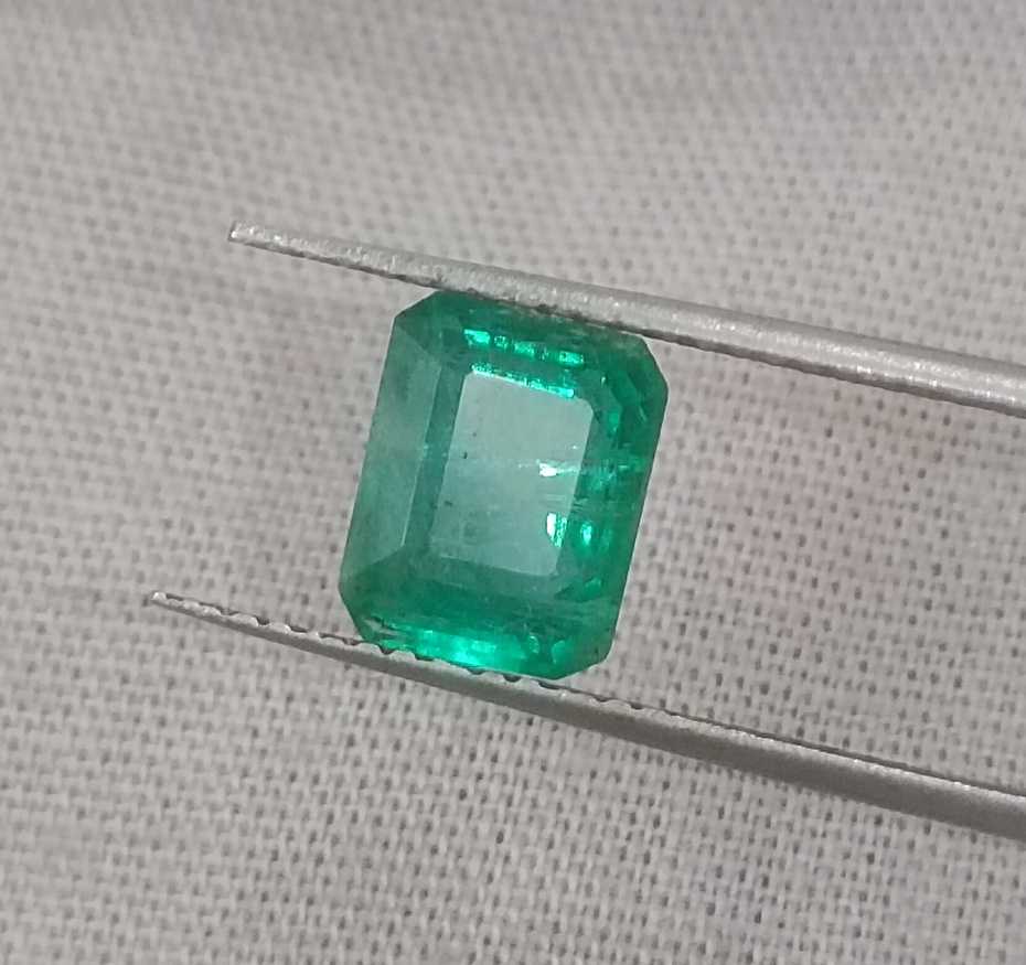 2.01ct GSI Certified Emerald Cut Zambian Emerald 