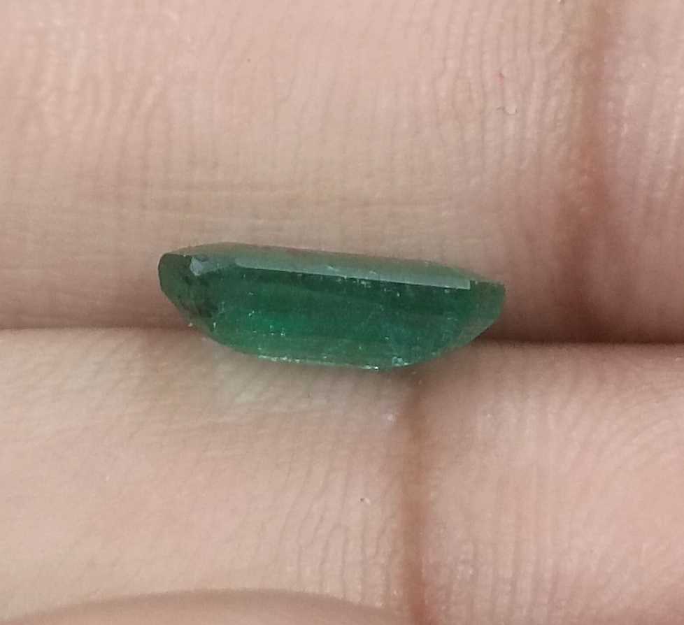2.73ct GSI USA certified medium deep spring green octagon Zambian emerald