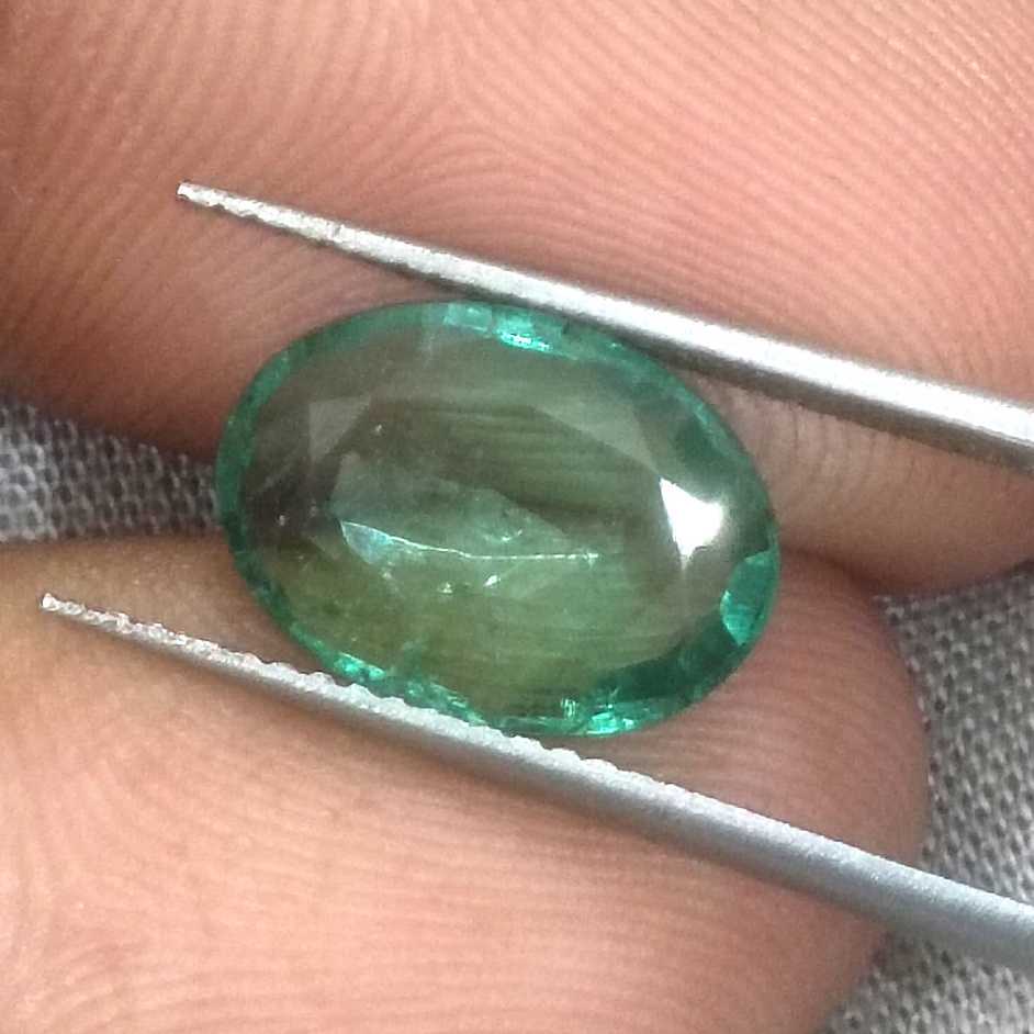 2.74ct GSI USA certified oval cut Zambian Emerald /