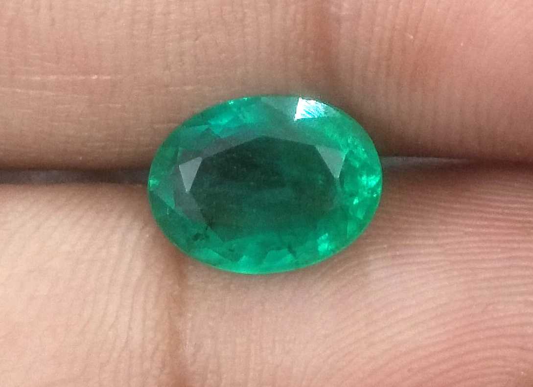 2.52ct GSI USA certified oval cut Zambian emerald 