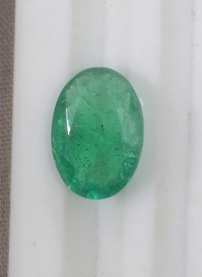 4.52ct GSI USA certified oval cut Zambian emerald 