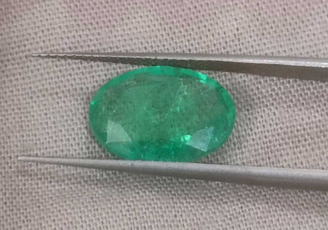 4.52ct GSI USA certified oval cut Zambian emerald 