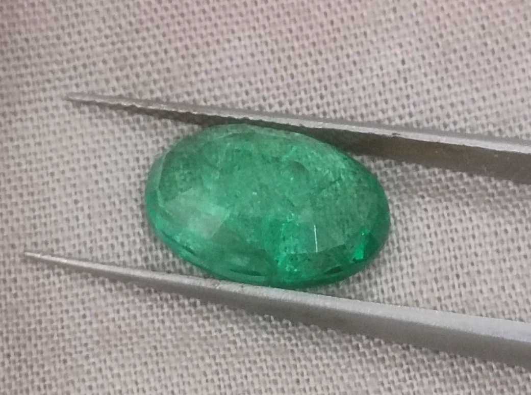 4.52ct GSI USA certified oval cut Zambian emerald 