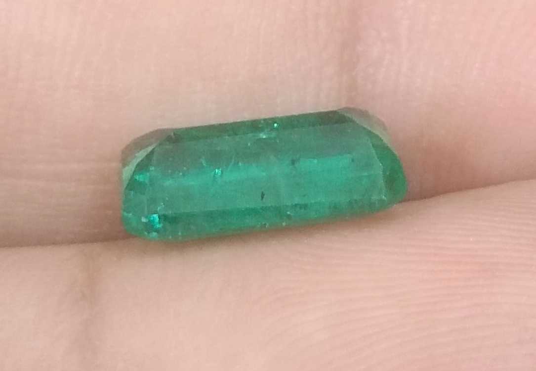 2.99ct GSI certified emerald cut Colombian emerald 