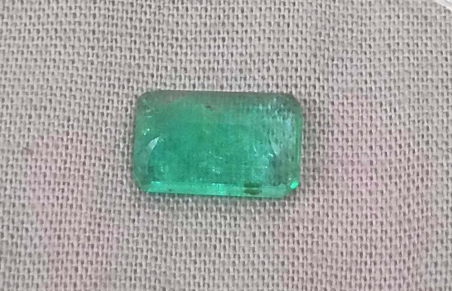 2.05ct GSI certified medium Light green Panjshir Emerald emerald cut