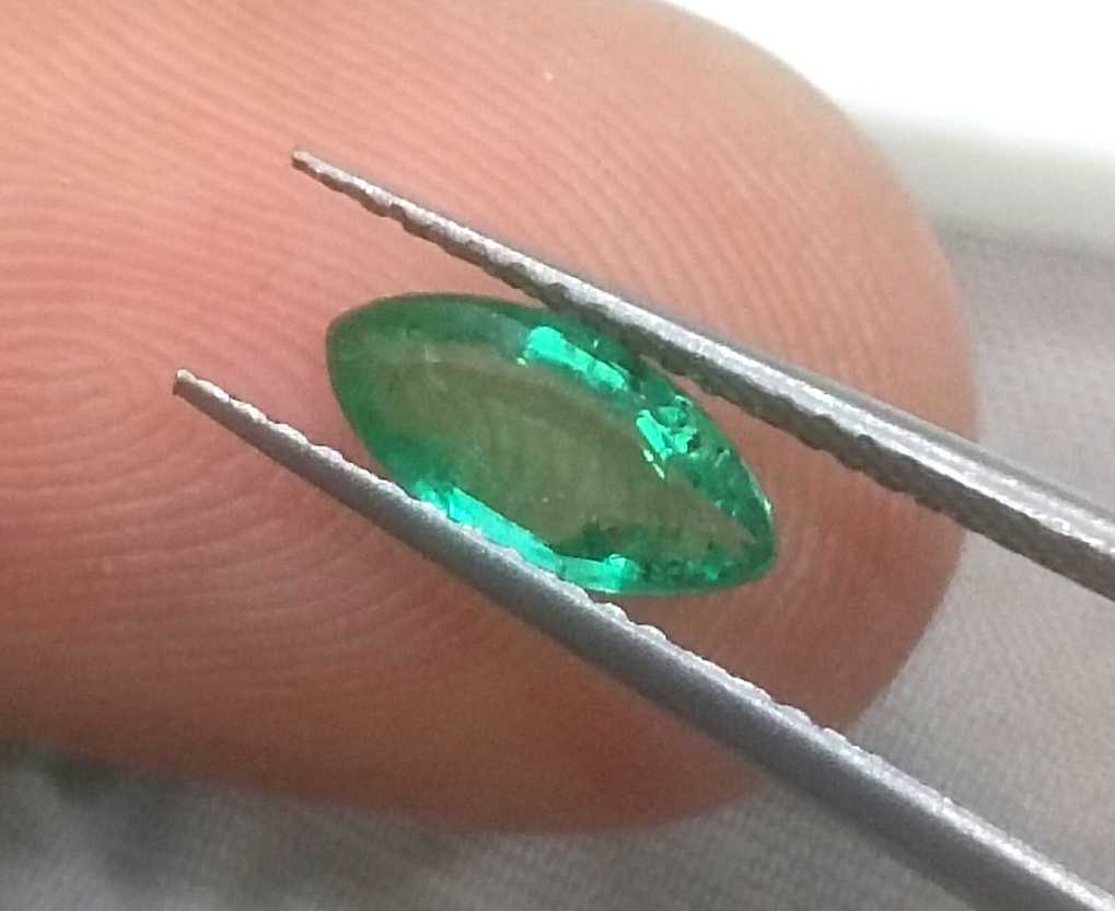 4.10ct medium to medium deep clean electric green loose Zambian emeralds