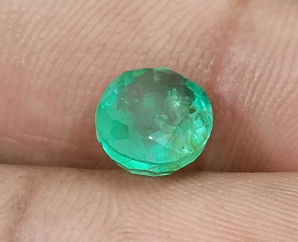 GSI certified 2.60ct sea green Panjshir emerald oval cut loose gemstone 