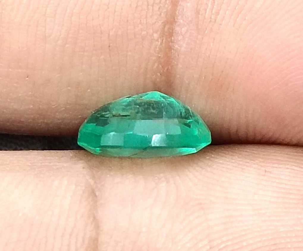 GSI certified 2.60ct sea green Panjshir emerald oval cut loose gemstone 