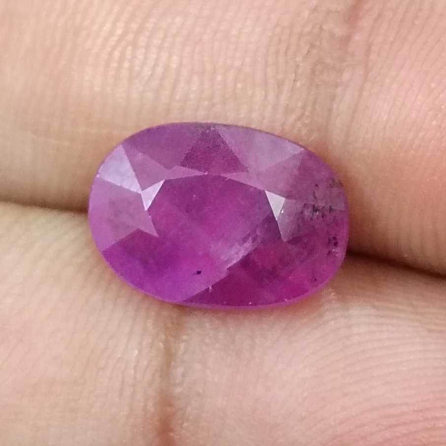 4.73ct Natural African ruby untreated oval cut loose gemstone /