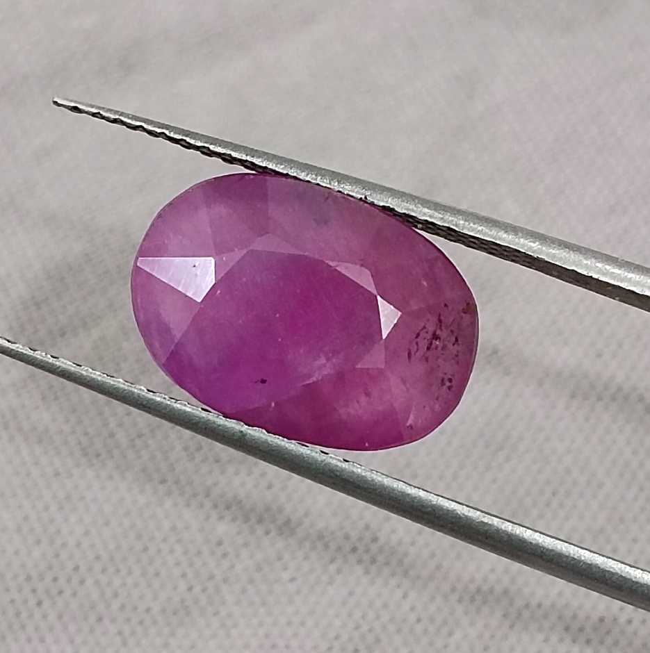 4.73ct Natural African ruby untreated oval cut loose gemstone 