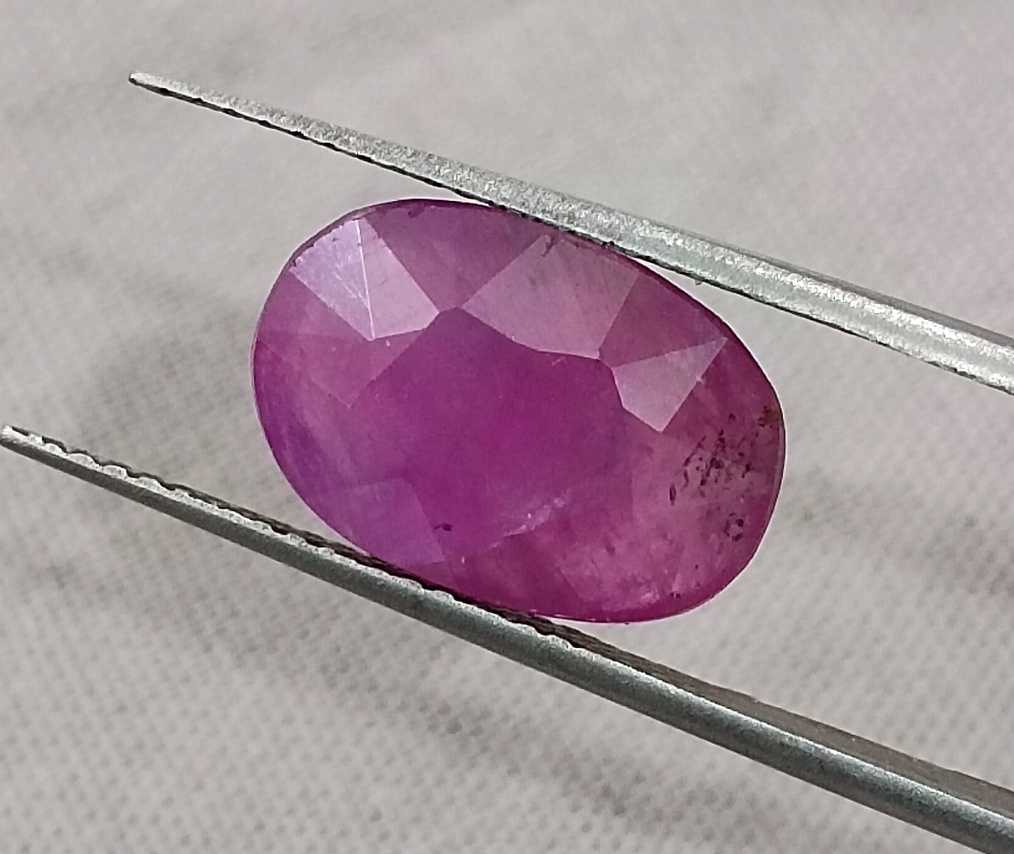4.73ct Natural African ruby untreated oval cut loose gemstone 