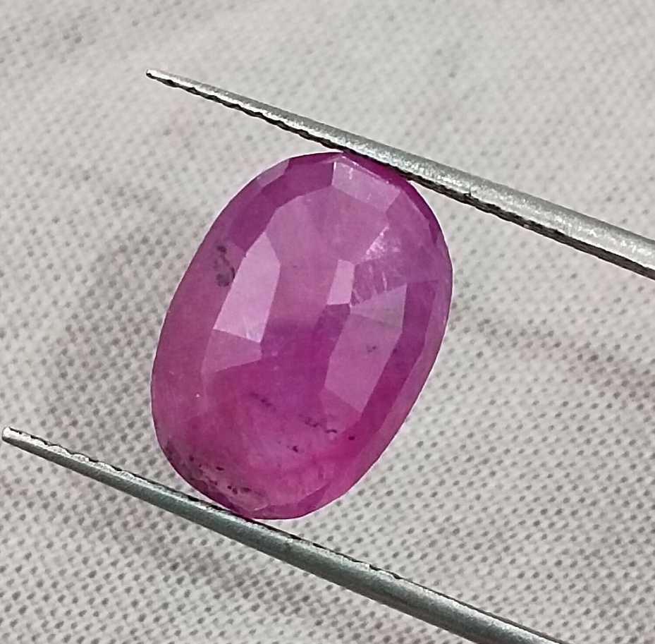 4.73ct Natural African ruby untreated oval cut loose gemstone 