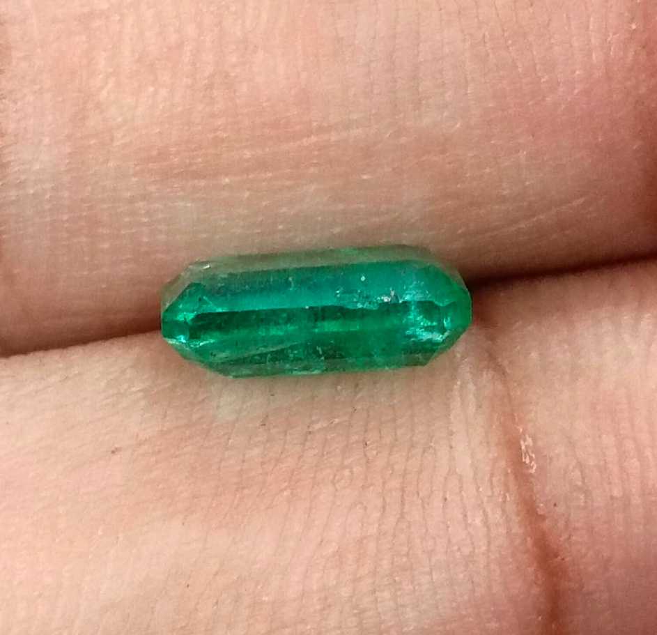 1.92cts GSI certified natural Panjshir emerald octagon cut gemstone