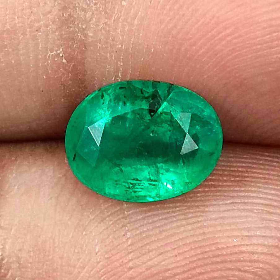 2.39cts GSI USA certified medium green oval Swat emerald loose gemstone /