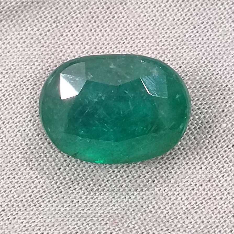 10.50ct Deep forest green oval cut Zambian emerald./