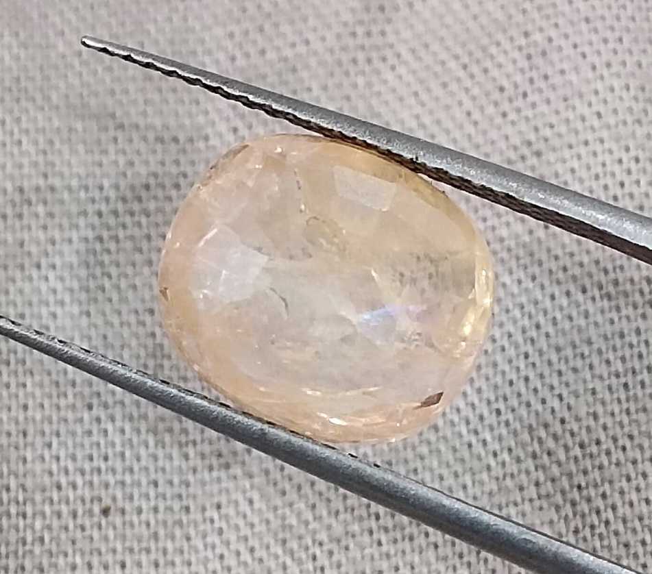 4.63ct AGRL certified padparadscha sapphire oval cut loose gemstone.
