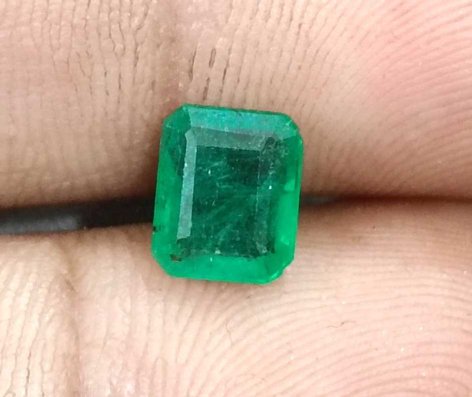 1.60ct Zambian emerald octagon cut loose stone 