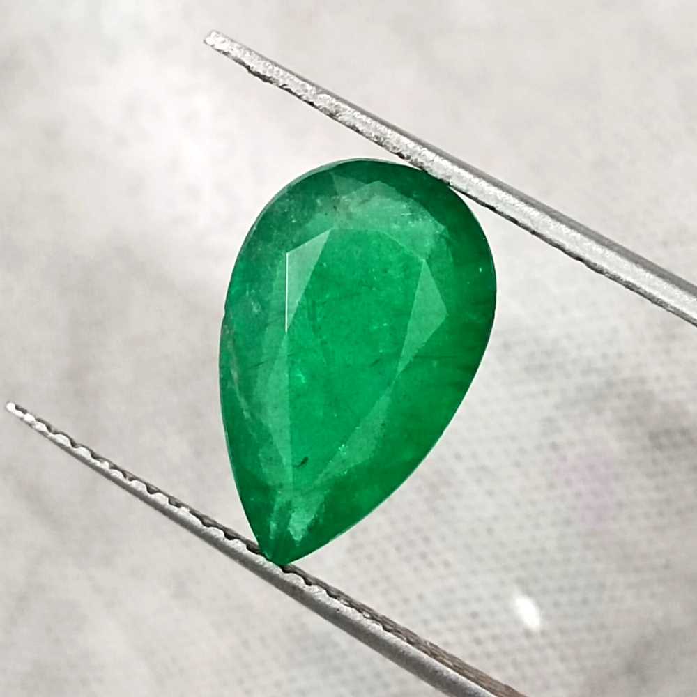 3.05ct GSI USA certified Zambian emerald deep velvet green stone/