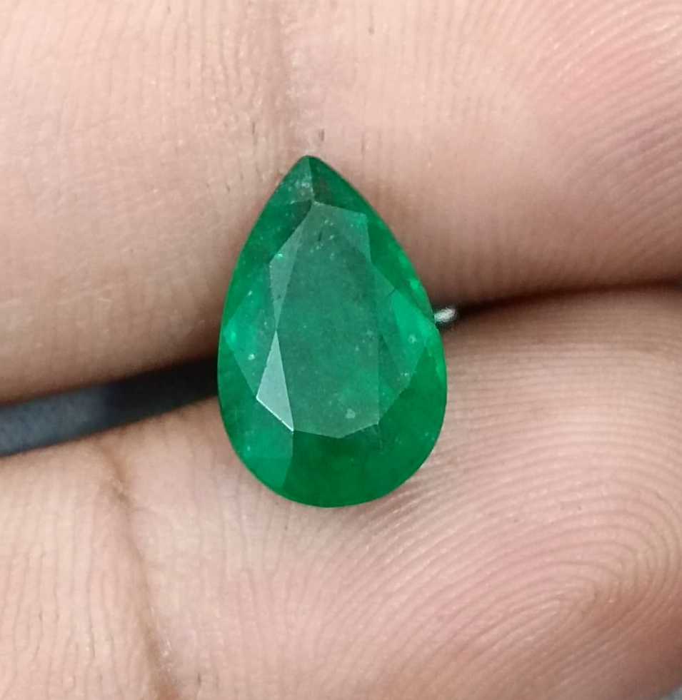 3.05ct GSI USA certified Zambian emerald deep velvet green stone