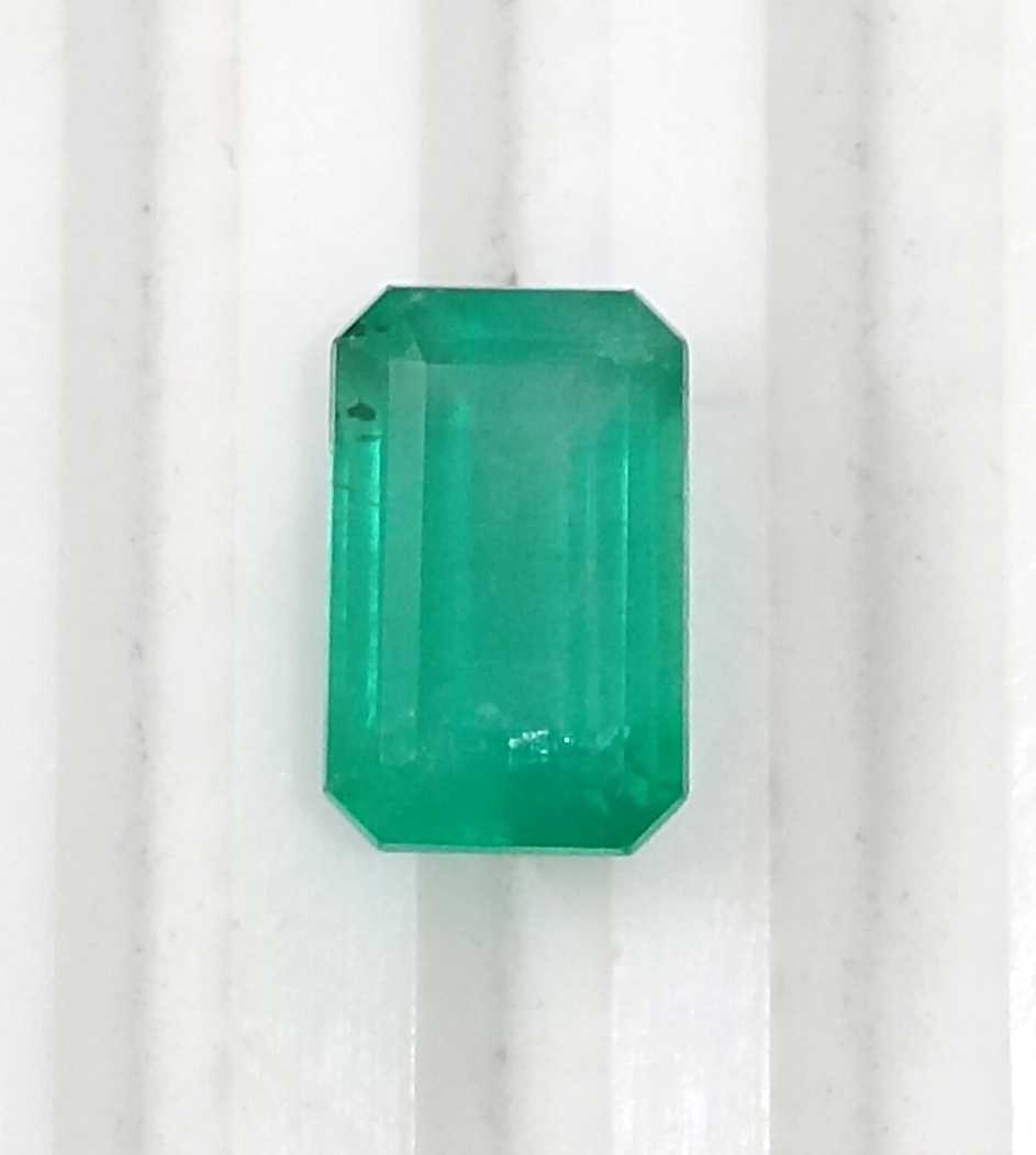 2.54ct Zambian emerald GSI certified octagon cut gemstone 