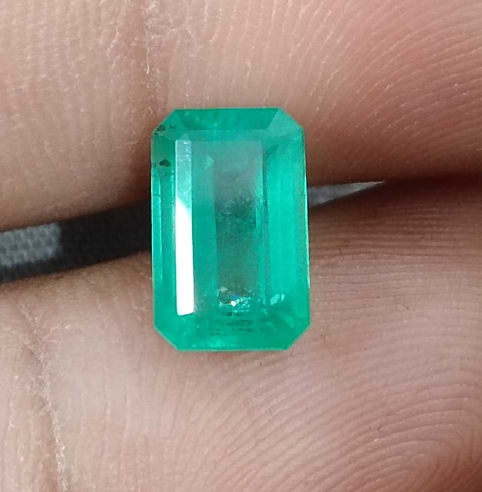 2.54ct Zambian emerald GSI certified octagon cut gemstone 