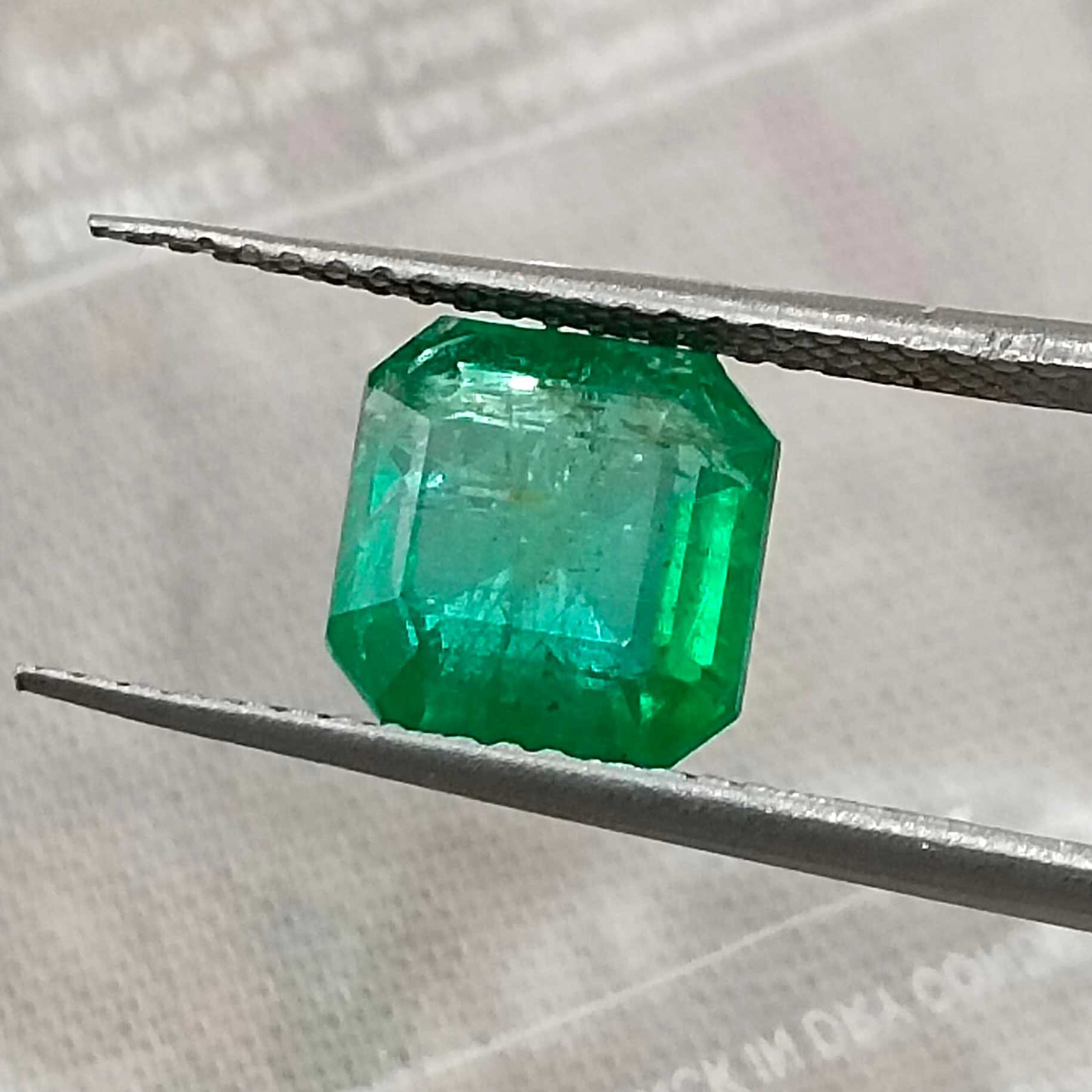2.08ct Panjshir emerald octagon cut certified natural gemstone/