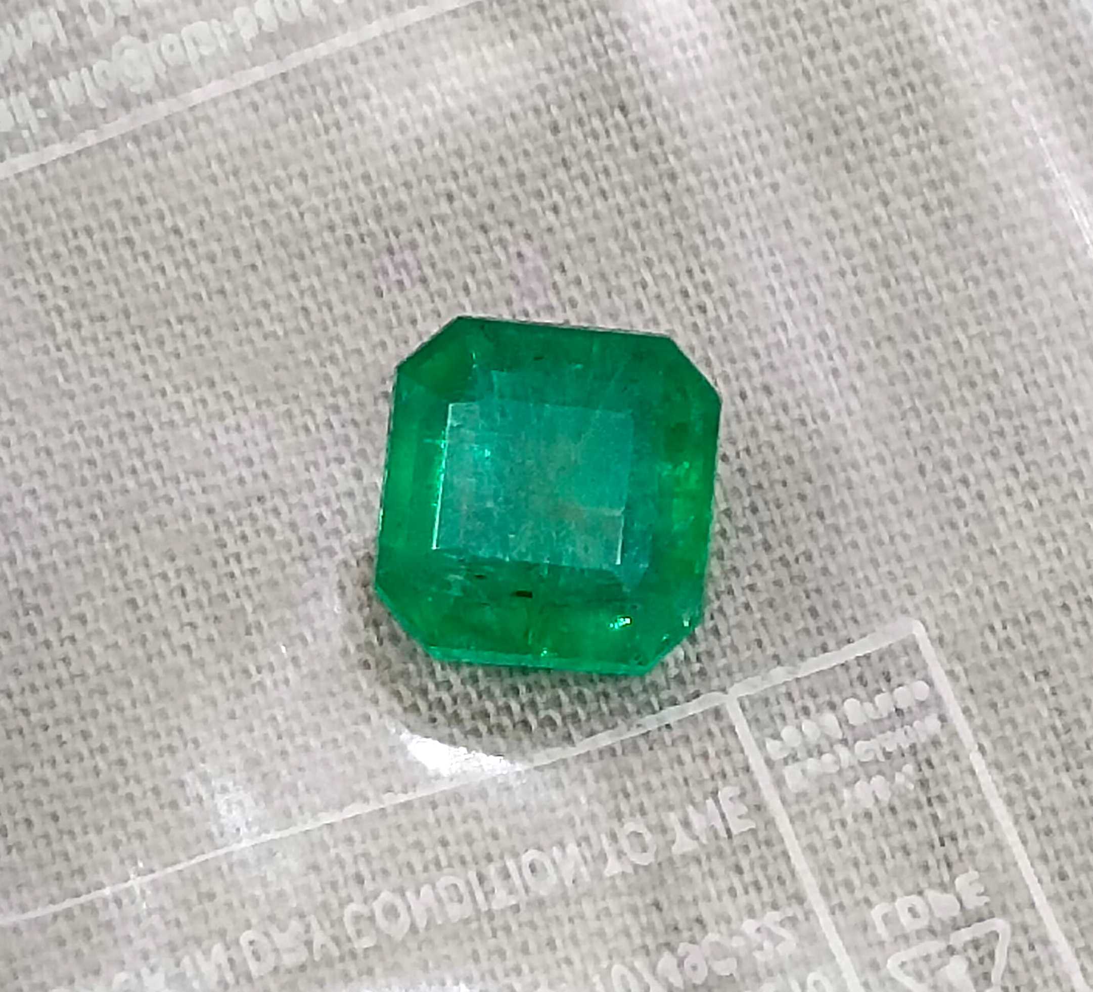 2.08ct Panjshir emerald octagon cut certified natural gemstone