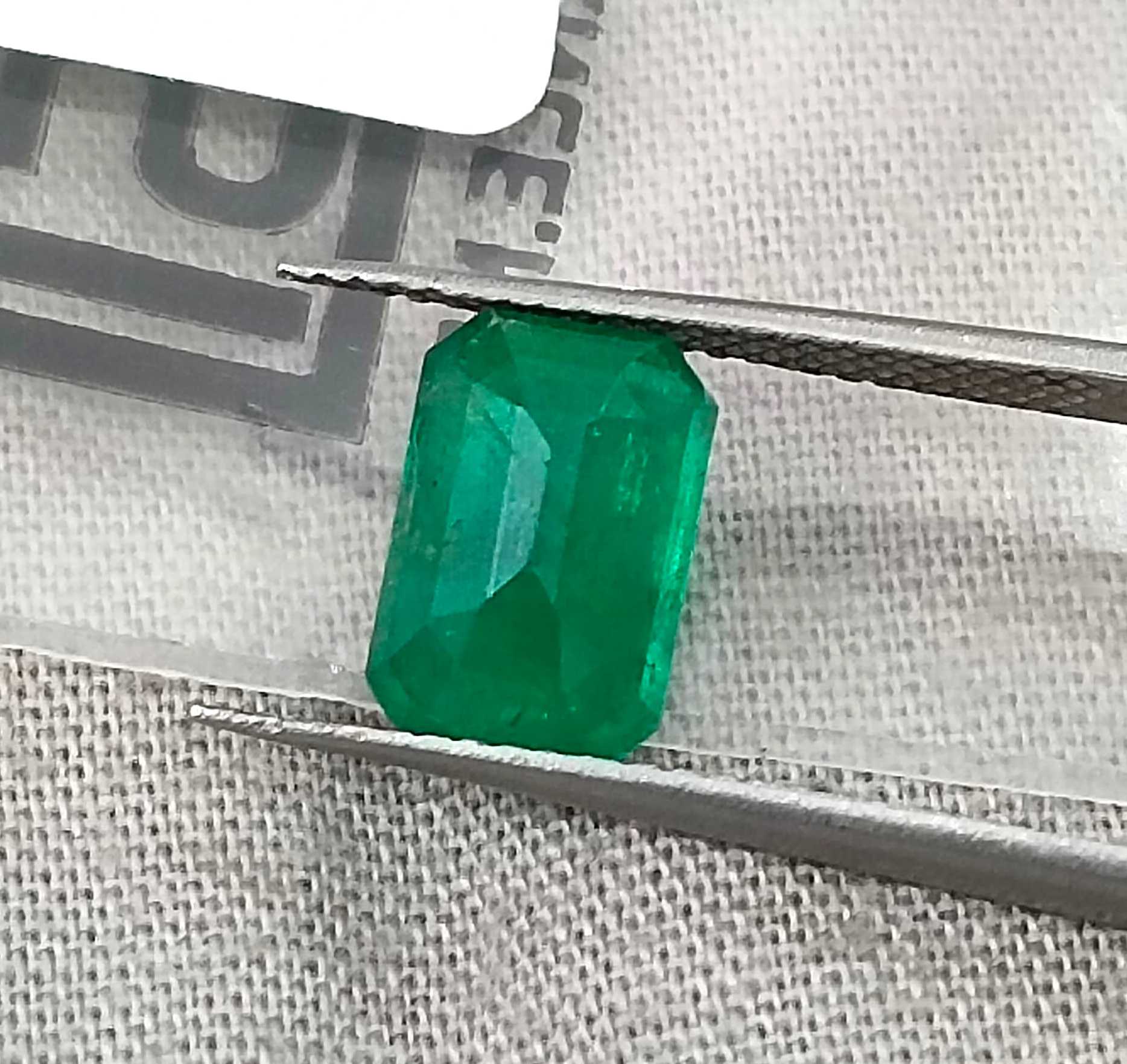 2.24ct Deep green Zambian emerald octagon cut certified natural gemstone 