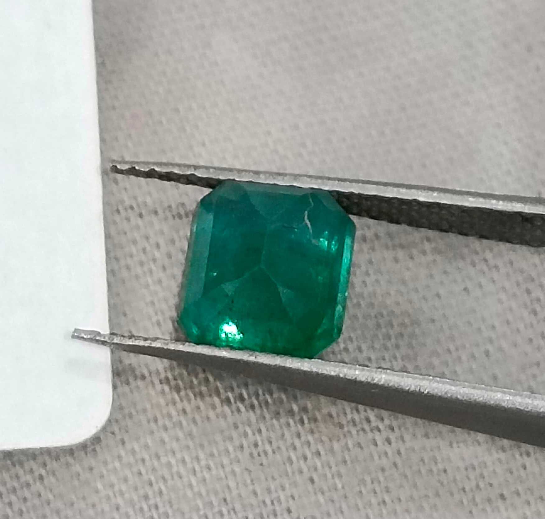 1.87ct GSI certified deep green natural Zambian Emerald stone