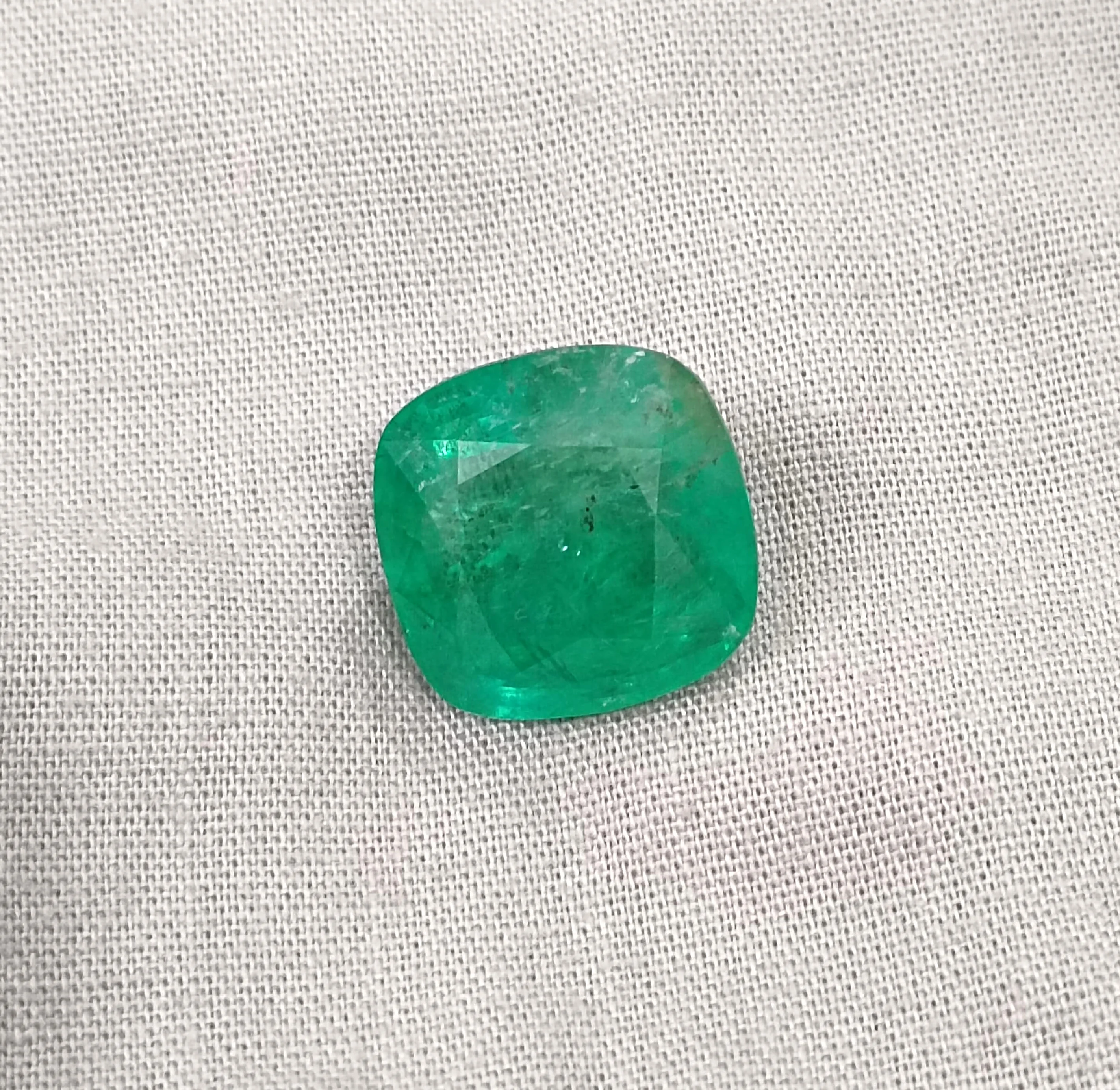 14.42ct Zambian emerald bright medium deep octagon cut natural gemstone