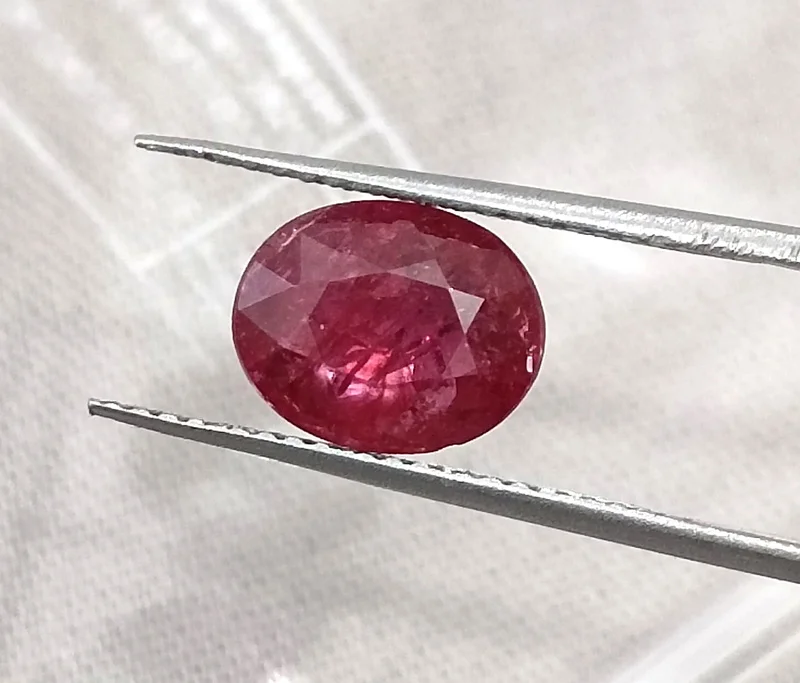 2.03ct Untreated natural ruby deep rasberry red SGL certified oval gemstone